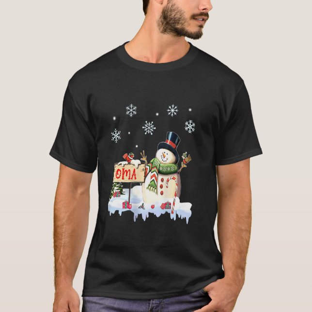 Snögubbe Oma Freeze jul Party Julafton T Shirt (Framsida)