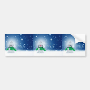 Snögubbe Önskemål Bildekal