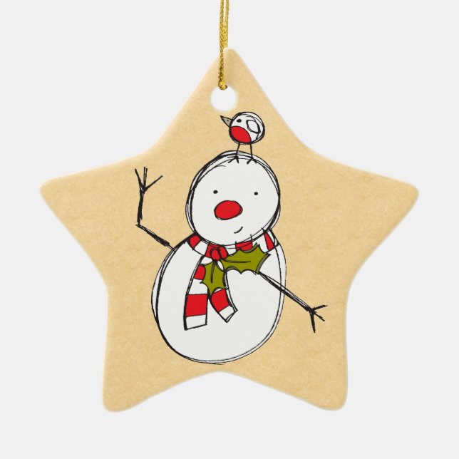 Snögubbe Ornament (Framsidan)