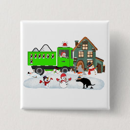 Snögubbe överlevde Poop Patrol Knapp