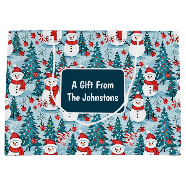 Snögubbe på en Personlig på vinterdagen (Framsidan)