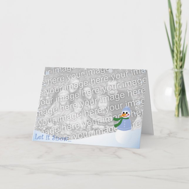 Snögubbe på packa ihop helgkort (Framsida)