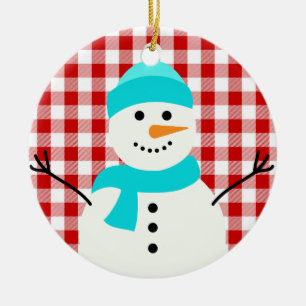 Snögubbe på Play Julgransprydnad Keramik