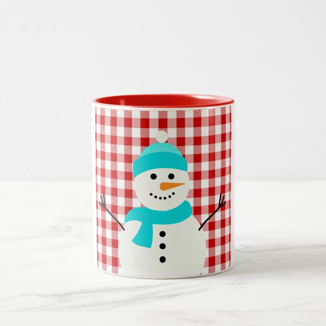 Snögubbe på Play Två-Tonad Mugg (Center)