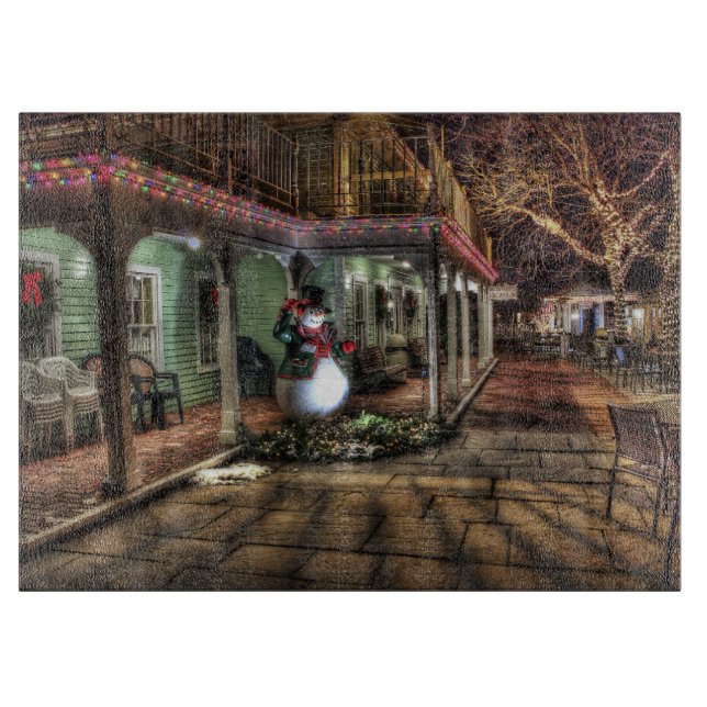 Snögubbe på Porch i  vinterland (Framsidan)