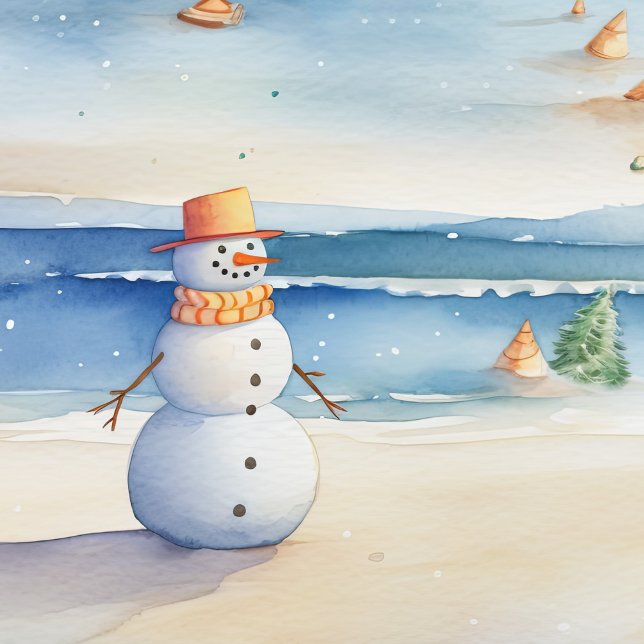 Snögubbe på strandvinden Pappert Presentpapper (Skapare uppladdad)
