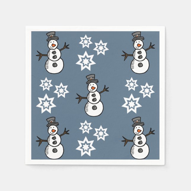 Snögubbe Pappersservett (Framsidan)