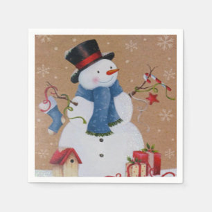 Snögubbe Pappersservett