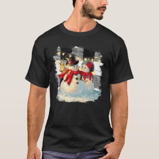 Snögubbe par t shirt