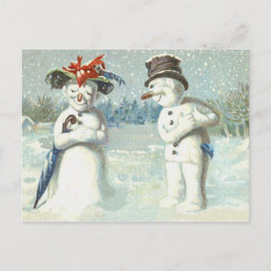 Snögubbe par Winter Snö Fält Vykort