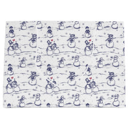 Snögubbe parad - blåa