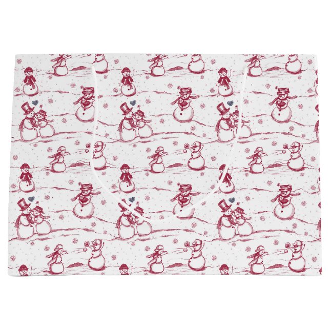 Snögubbe parad-leksak - röd (Framsidan)