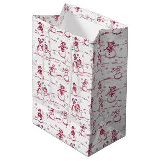 Snögubbe parad | Red medium Gift Bag