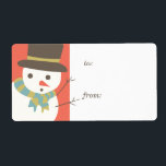 Snögubbe Party Märkre-etiketter Fraktsedel<br><div class="desc">Vector snögubbe-design av Shelby Allison</div>