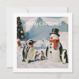 Snögubbe & Penguin #3 Anpassningsbarnas Novelty Ju Julkort