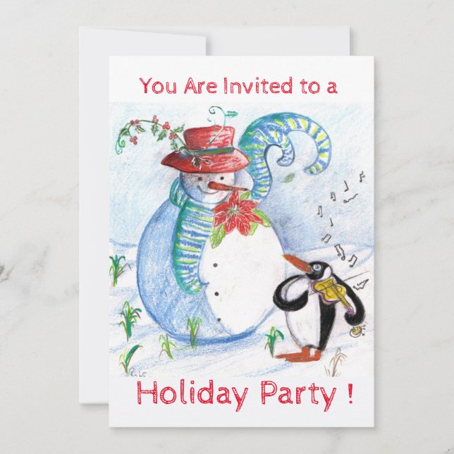 SNÖGUBBE, PENGUINS WINTER SERENADE JULFEST INBJUDNINGAR (Framsida)