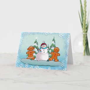 SNÖGUBBE- & PEPPARKAKAUNGAR av SHARON SHARPE Helgkort