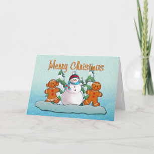 SNÖGUBBE- & PEPPARKAKAUNGAR av SHARON SHARPE Helgkort