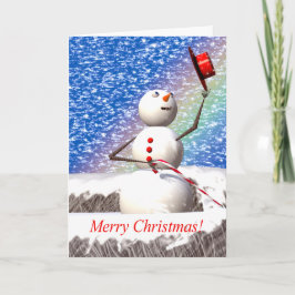 Snögubbe Perfekt juldag Helgkort