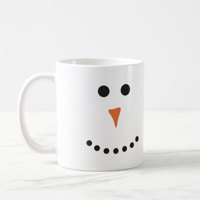 Snögubbe Personlig Kaffemugg (Vänster)