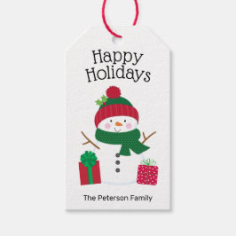 Snögubbe Personlig Presentetikett
