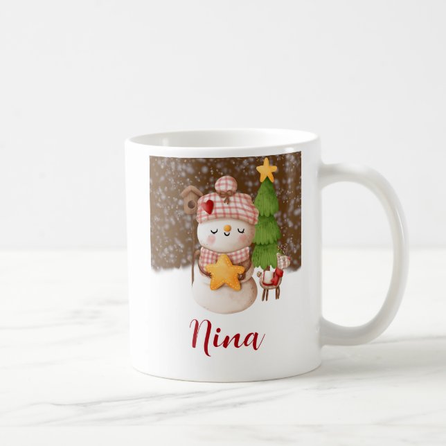 Snögubbe, Personligen  Kaffe Mugg (Höger)