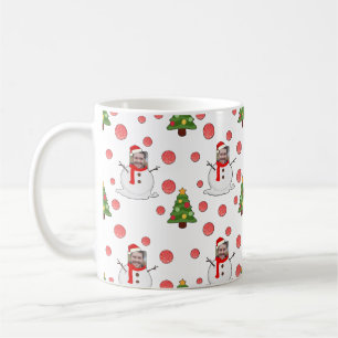 Snögubbe Photo ansikte Funny jul Kaffemugg