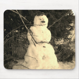 Snögubbe Photo Mousepad Musmatta