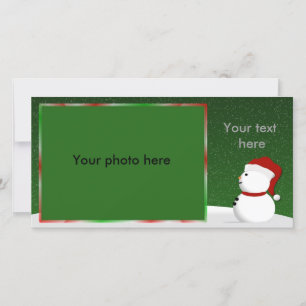 Snögubbe Photocard Julkort