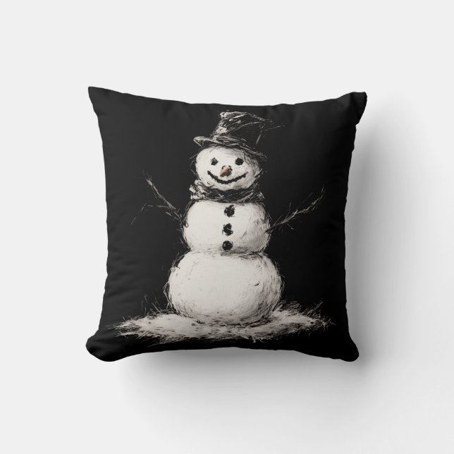 Snögubbe Pillow Kudde (Framsida)