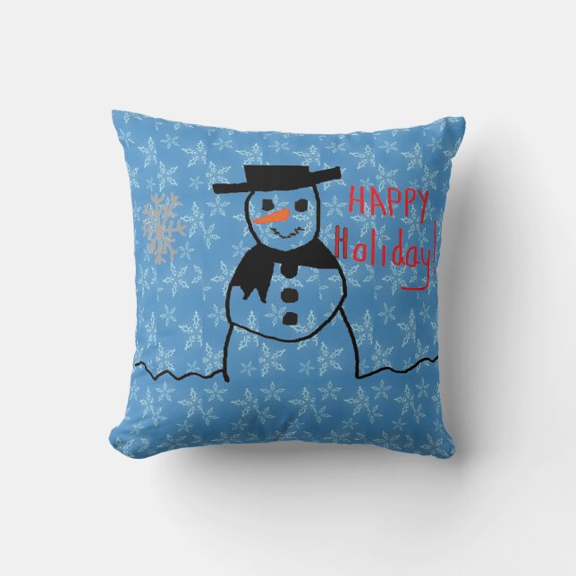 Snögubbe Pillow Kudde (Framsida)