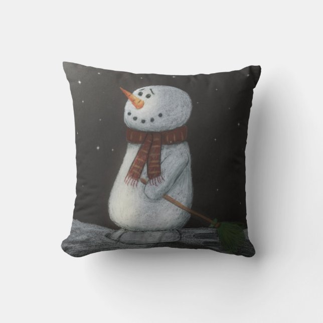 Snögubbe Pillow Kudde (Framsida)