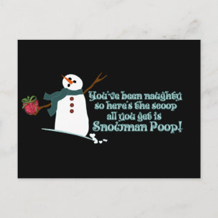 Snögubbe Poop Vykort