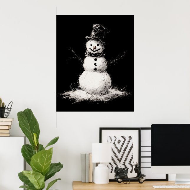 Snögubbe Poster (Hemmakontoret)