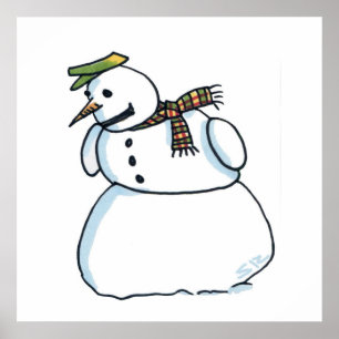 Snögubbe poster glans