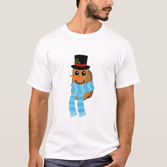 Snögubbe Potato Julfest T Shirt (Framsida)