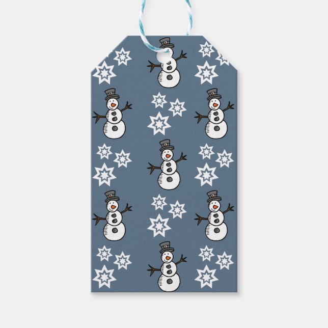 Snögubbe Presentetikett (Framsidan)