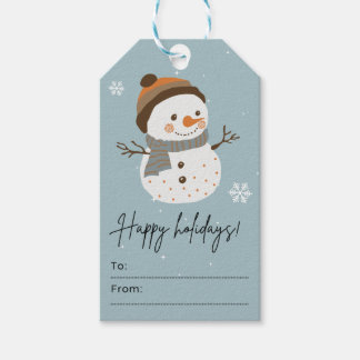 Snögubbe Presentetikett