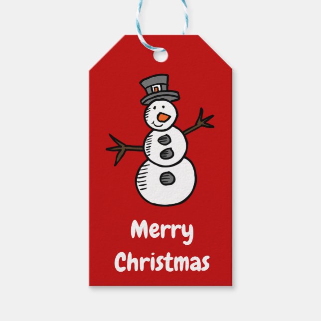 Snögubbe Presentetikett (Framsidan)