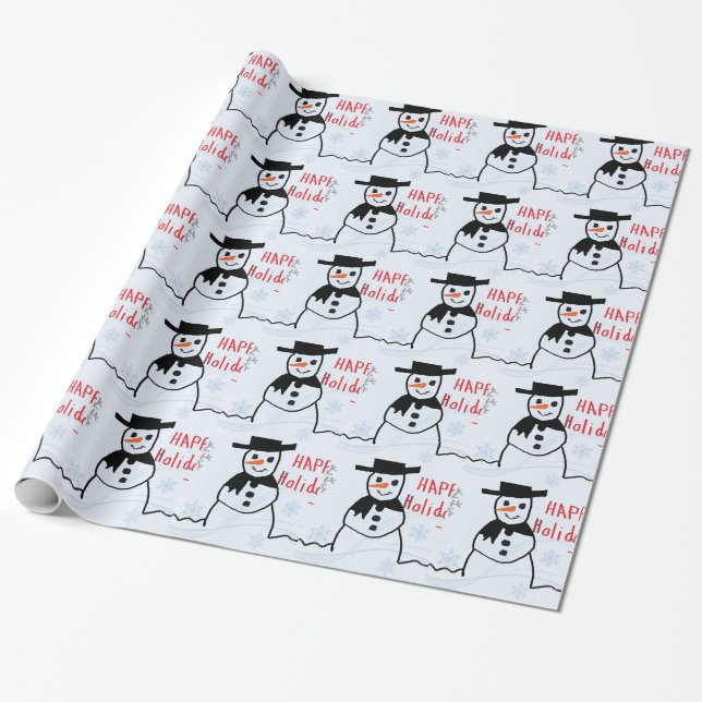 Snögubbe Presentpapper (Utrullad)