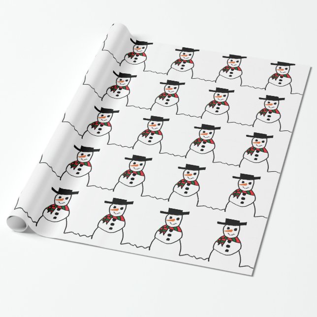 Snögubbe Presentpapper (Utrullad)