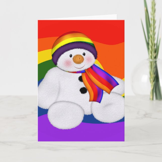 Snögubbe Pride Helgkort (Framsida)