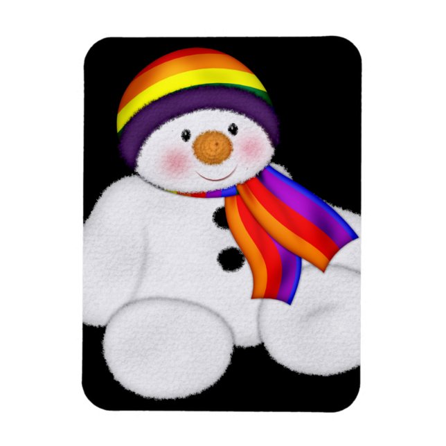 Snögubbe Pride Magnet (Vertikal)