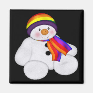 Snögubbe Pride Magnet
