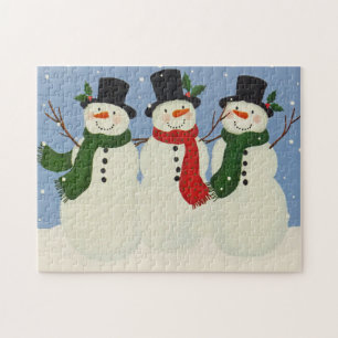 Snögubbe Pussel