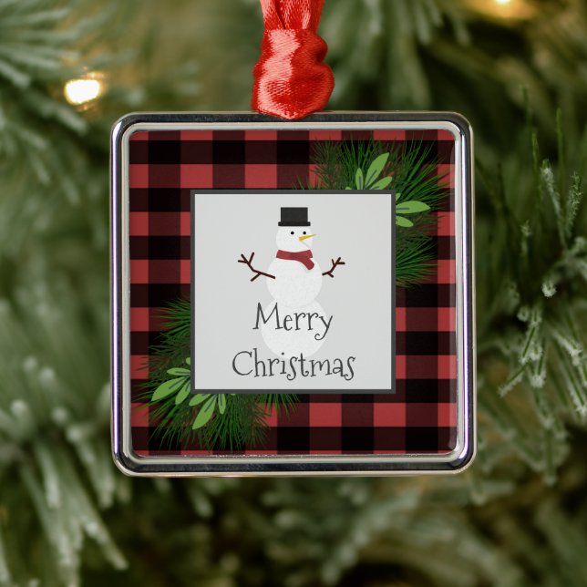 Snögubbe Red Buffalo Play Ceramic Ornament (Träd)