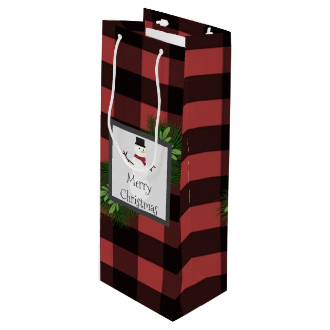 Snögubbe Red Buffalo Play Vin Gift Bag (Framsidan Vinklad)