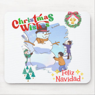 Snögubbe roligt Mousepad Musmatta
