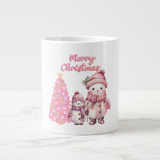 Snögubbe Rosa, julspecialitet Mugg Jumbo Mugg (Framsidan)