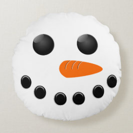 Snögubbe Rund Kudde